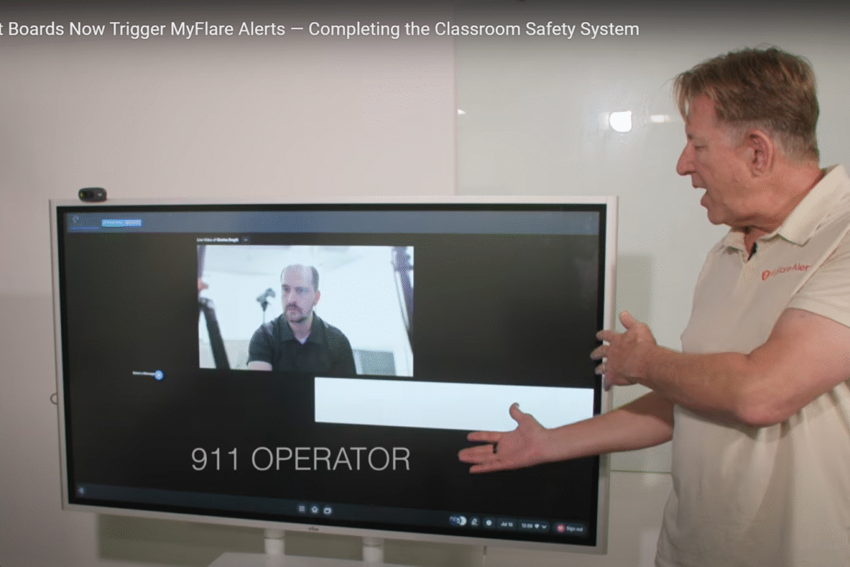 MyFlare Alert on Smartboard showcase at txEDCon2025